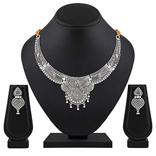 Choker Oxidised Necklace Set
